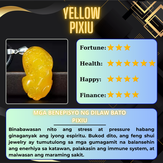 Lucky Pixiu Stone - Yellow